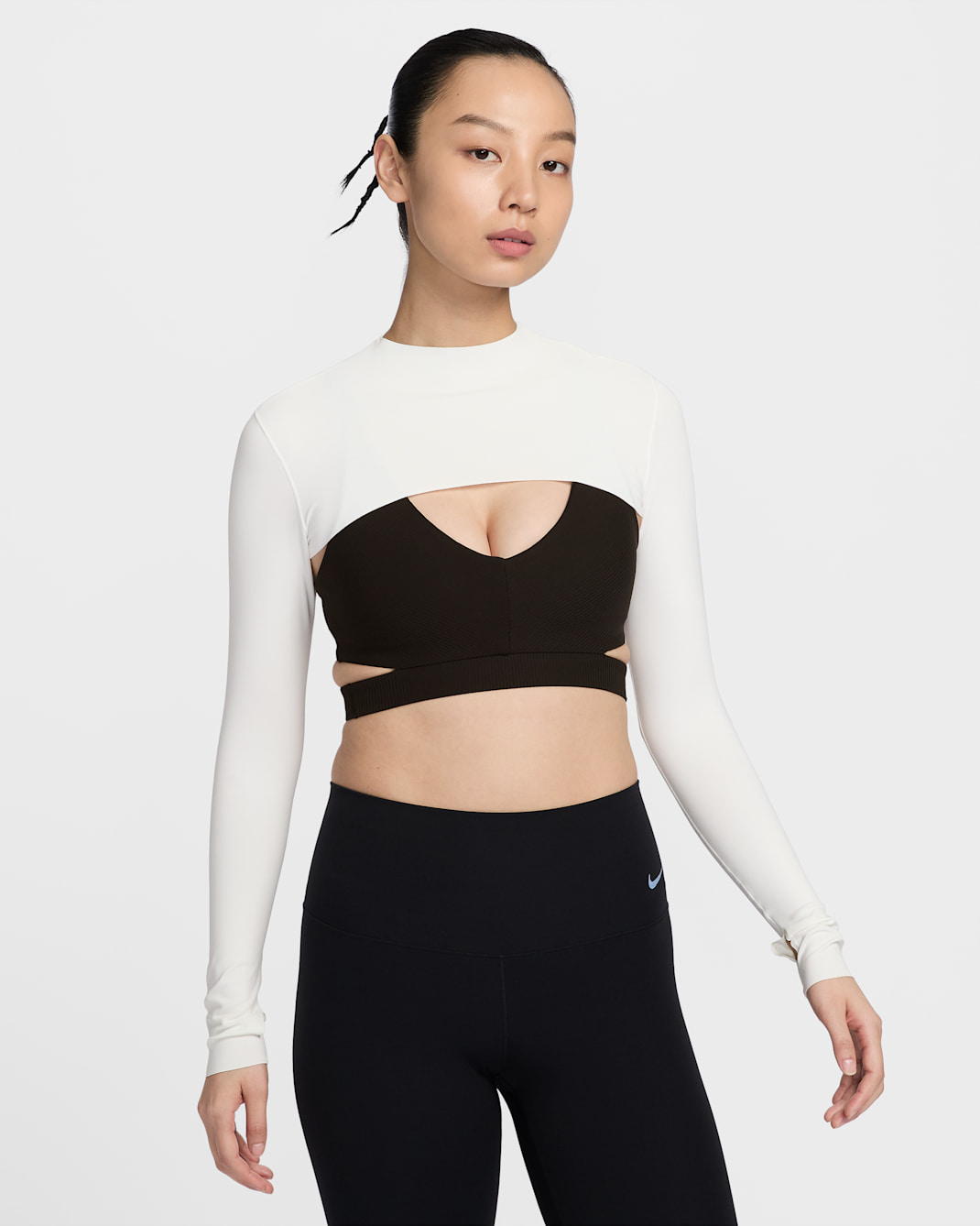 Nike Zenvy Women's Dri-FIT Long-Sleeve Shrug Top - Sail