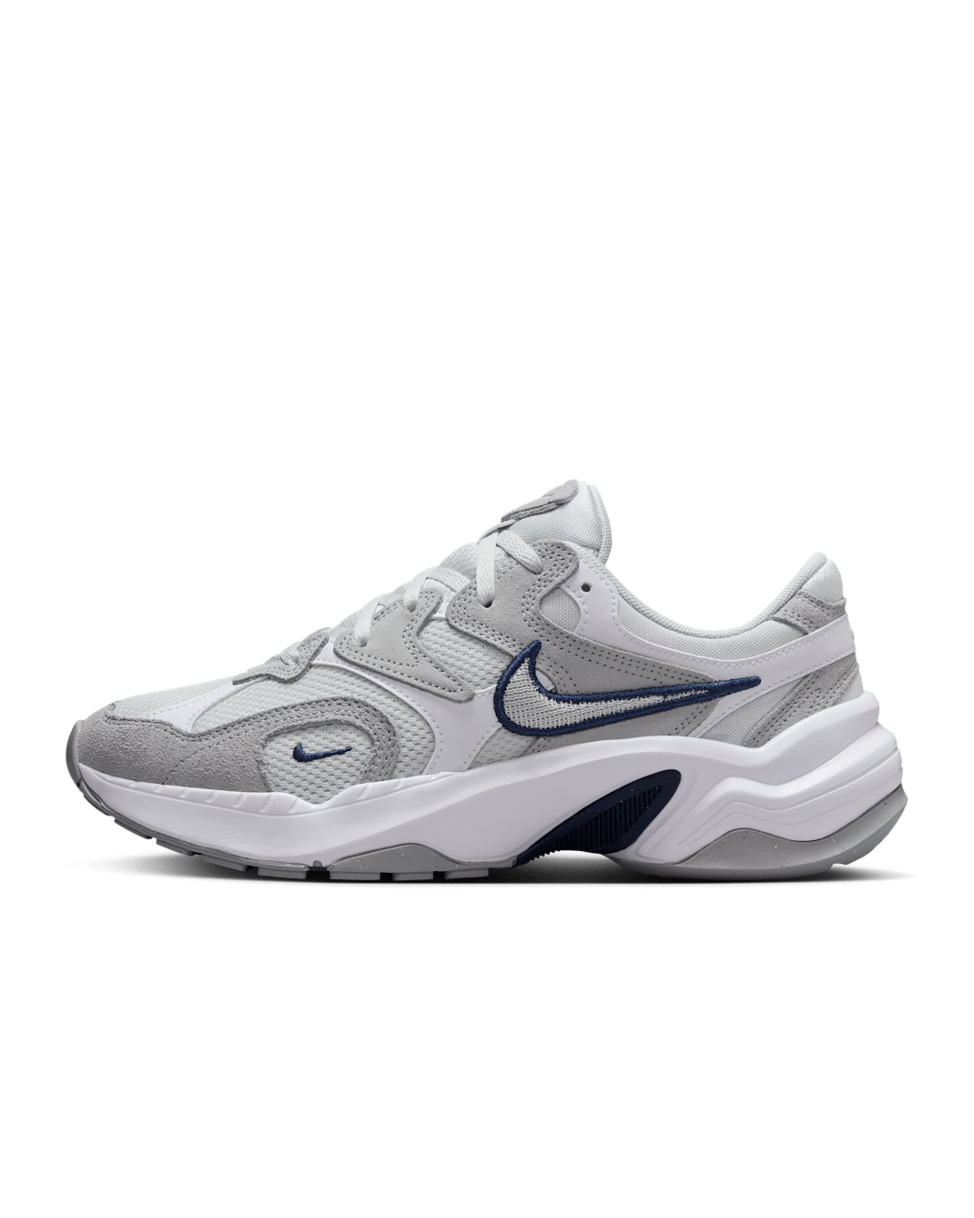 Tenis para mujer Nike AL8 - Gris lobo/Azul marino medianoche/Blanco/Polvo fotón