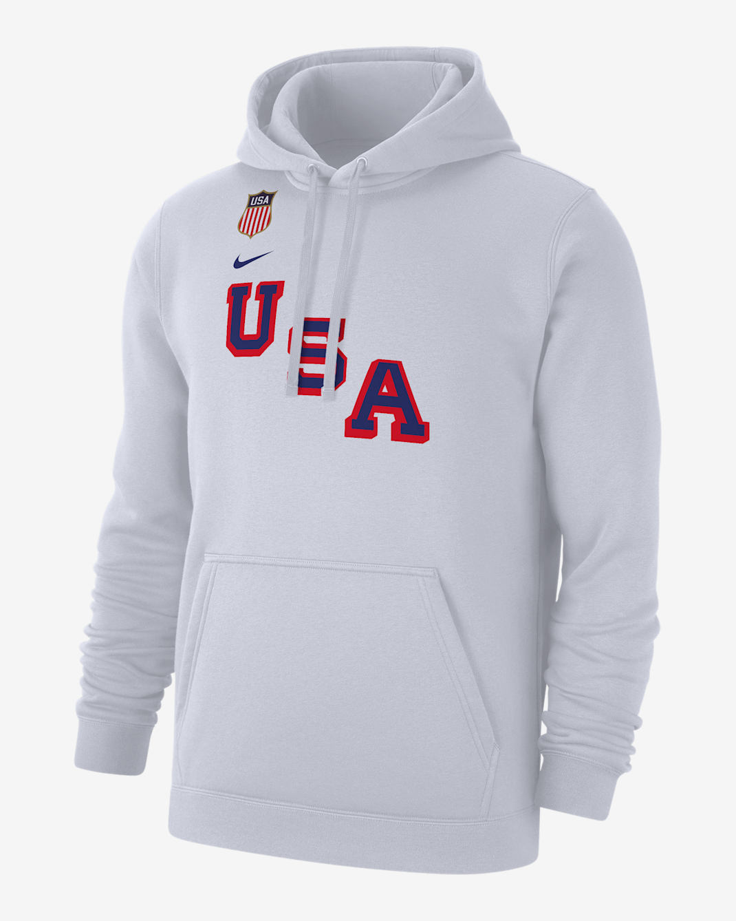 Auston Matthews "Team USA" Nike Club Fleece Men's Hockey Pullover Hoodie - White
