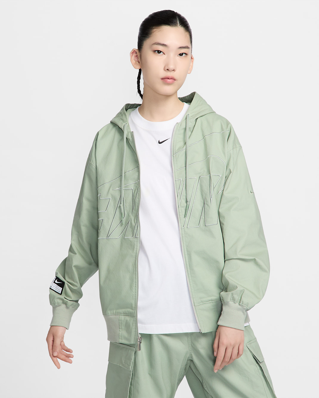 ナイキ スポーツウェア ウィメンズ オーバーサイズド ジャケット - ジェイドホライズン/マイカグリーン