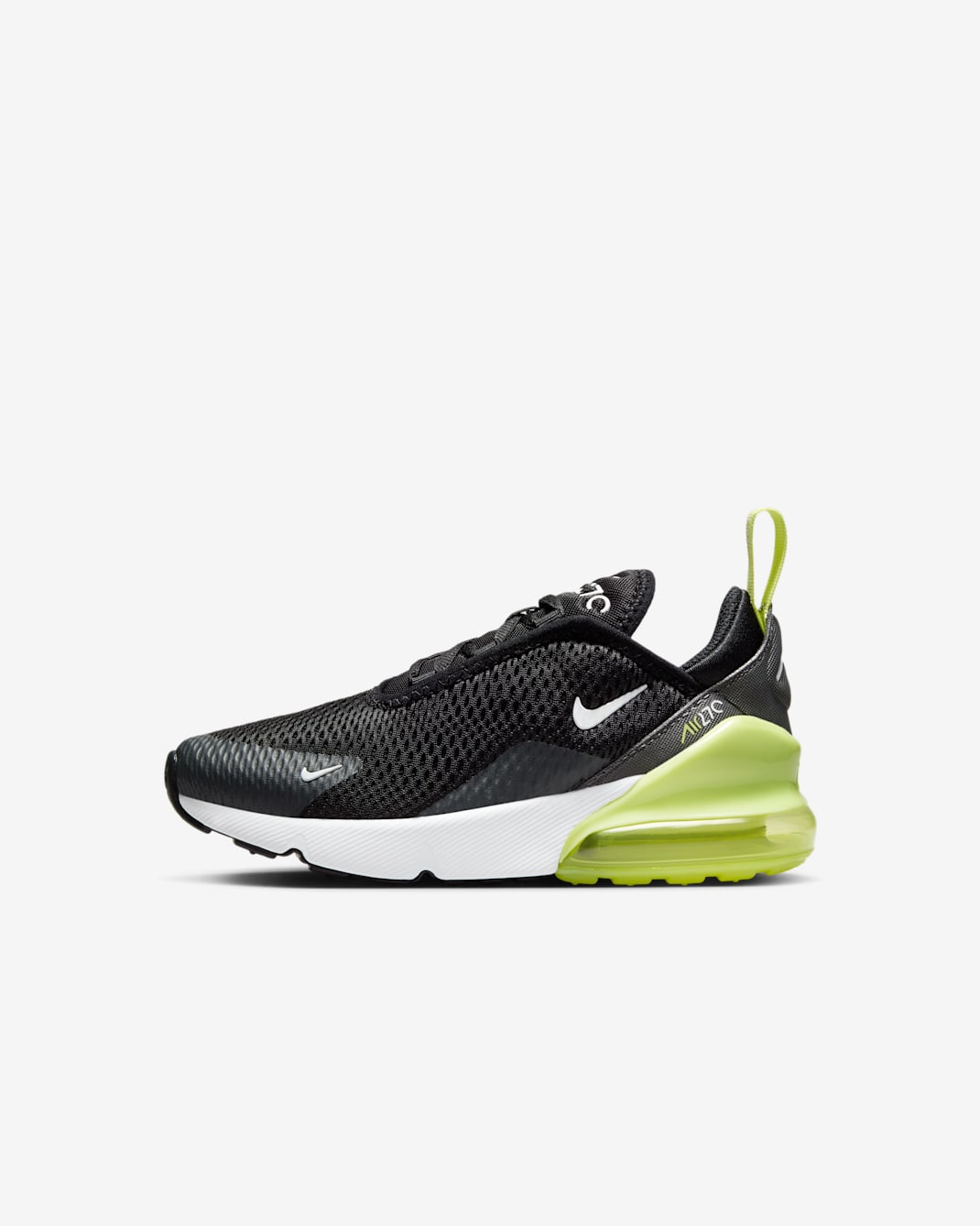 Tenis para niños de preescolar Nike Air Max 270 - Toque de limón claro/Negro/Antracita/Blanco