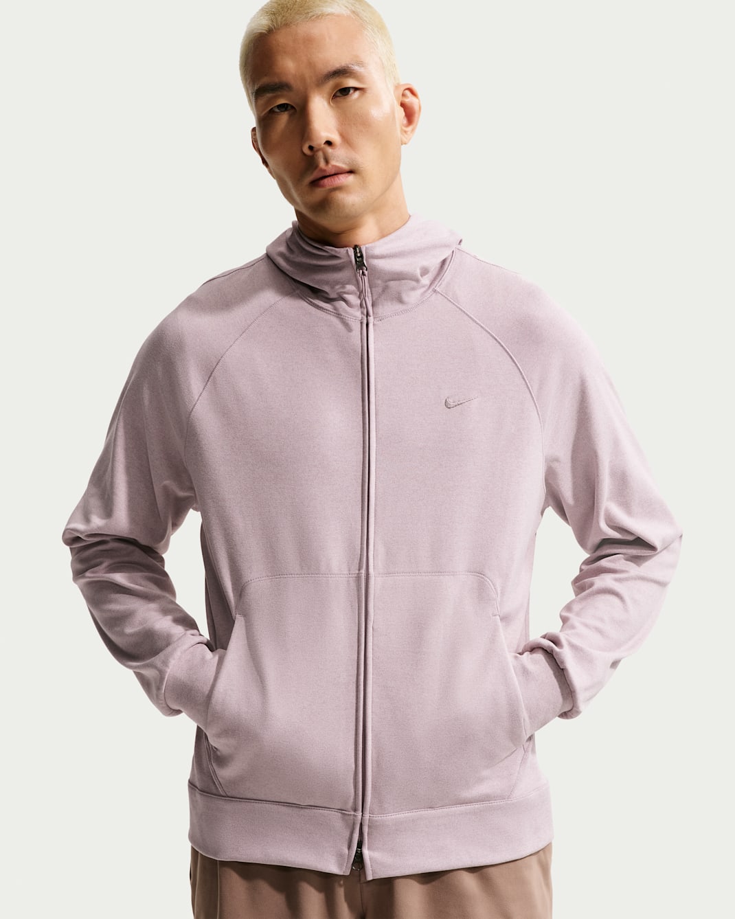 Nike Primary NanoKnit Men's Dri-FIT UV Protection Full-Zip Performance Hoodie - Light Violet Ore/Platinum Violet/Heather/Light Violet Ore