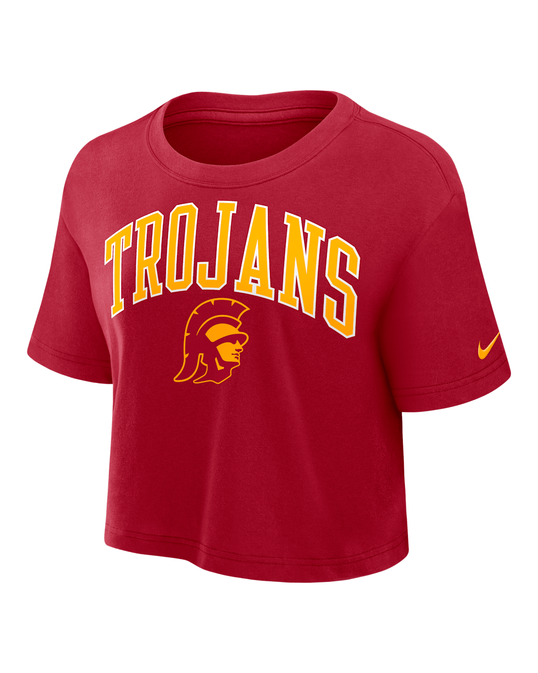 USC Athletic Prep Arch Women's Nike Dri-FIT College Cropped T-Shirt - Crimson