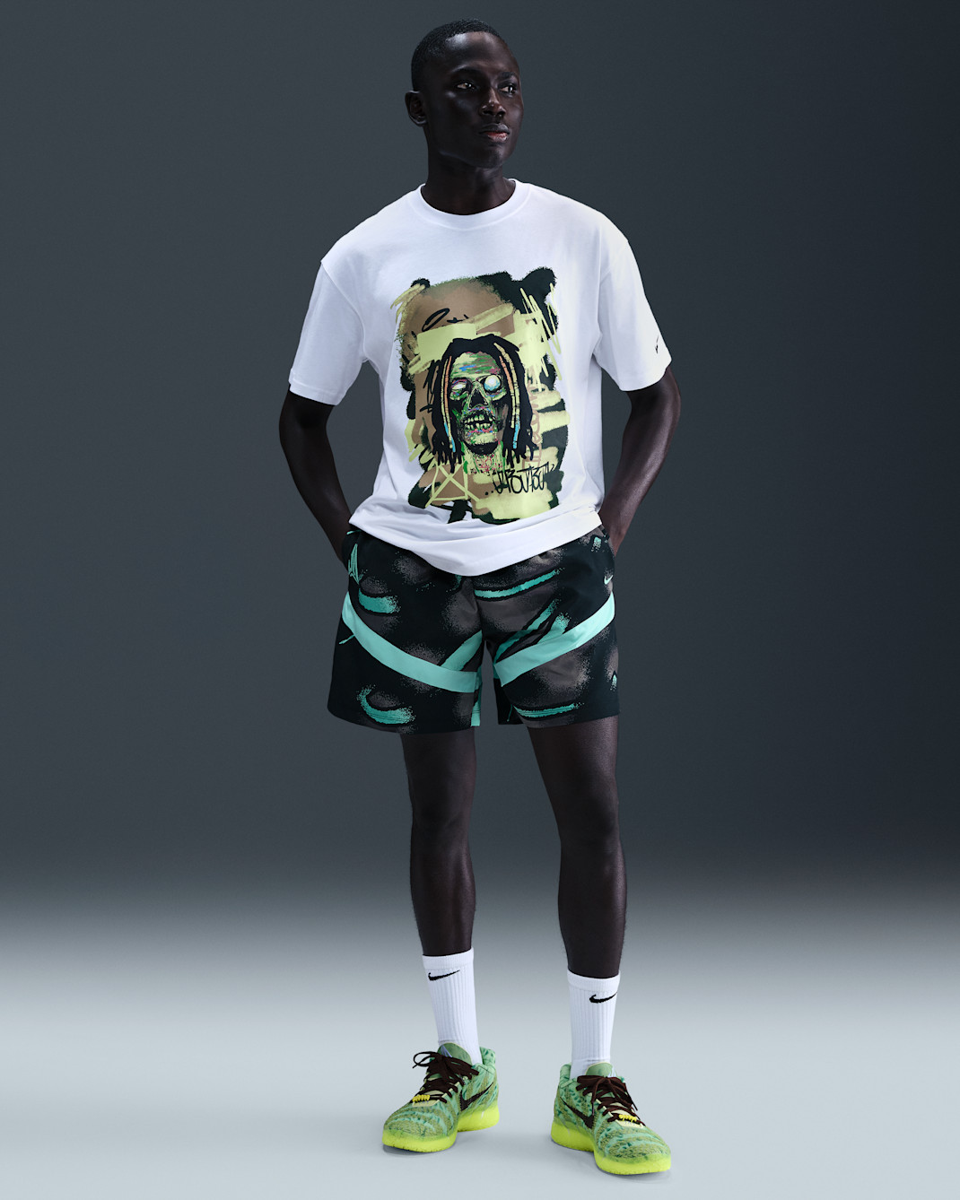 Shorts de básquetbol Dri-FIT Icon de 15 cm para hombre Ja - Turquesa desteñido/Cueva/Turquesa desteñido