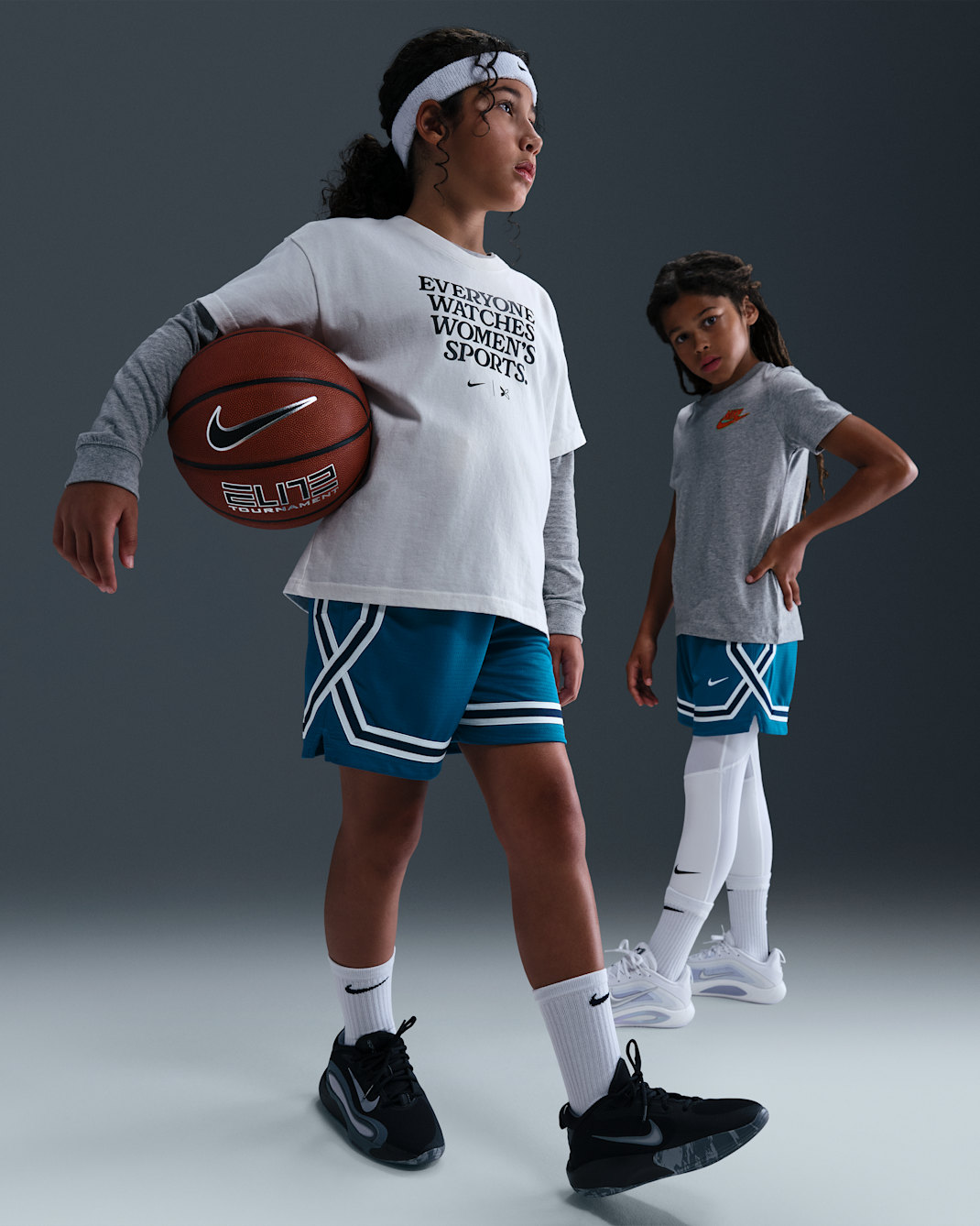 Shorts de básquetbol Dri-FIT de 13 cm para niños talla grande Nike Crossover - Verde abismo/Blanco