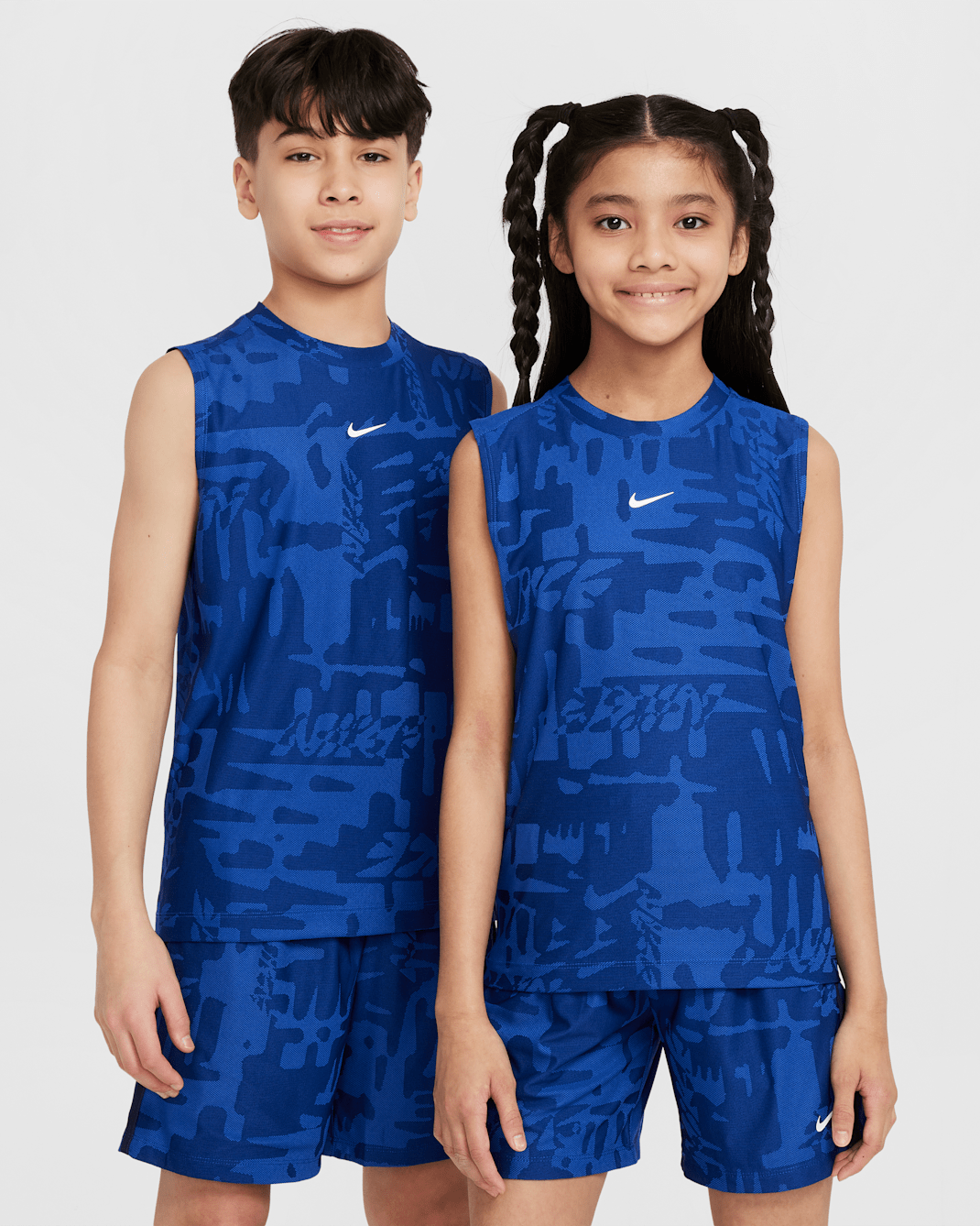 Nike Multi Big Kids' Dri-FIT Sleeveless Top - Game Royal/White