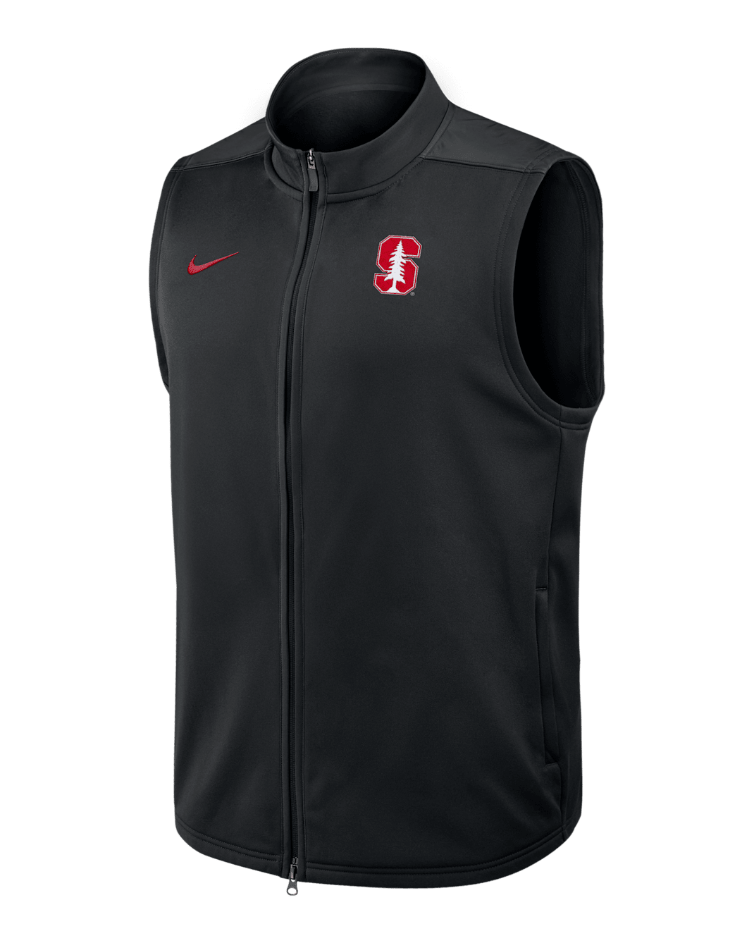 Chaleco universitario Nike Therma-FIT de cierre completo para hombre Stanford Victory - Negro