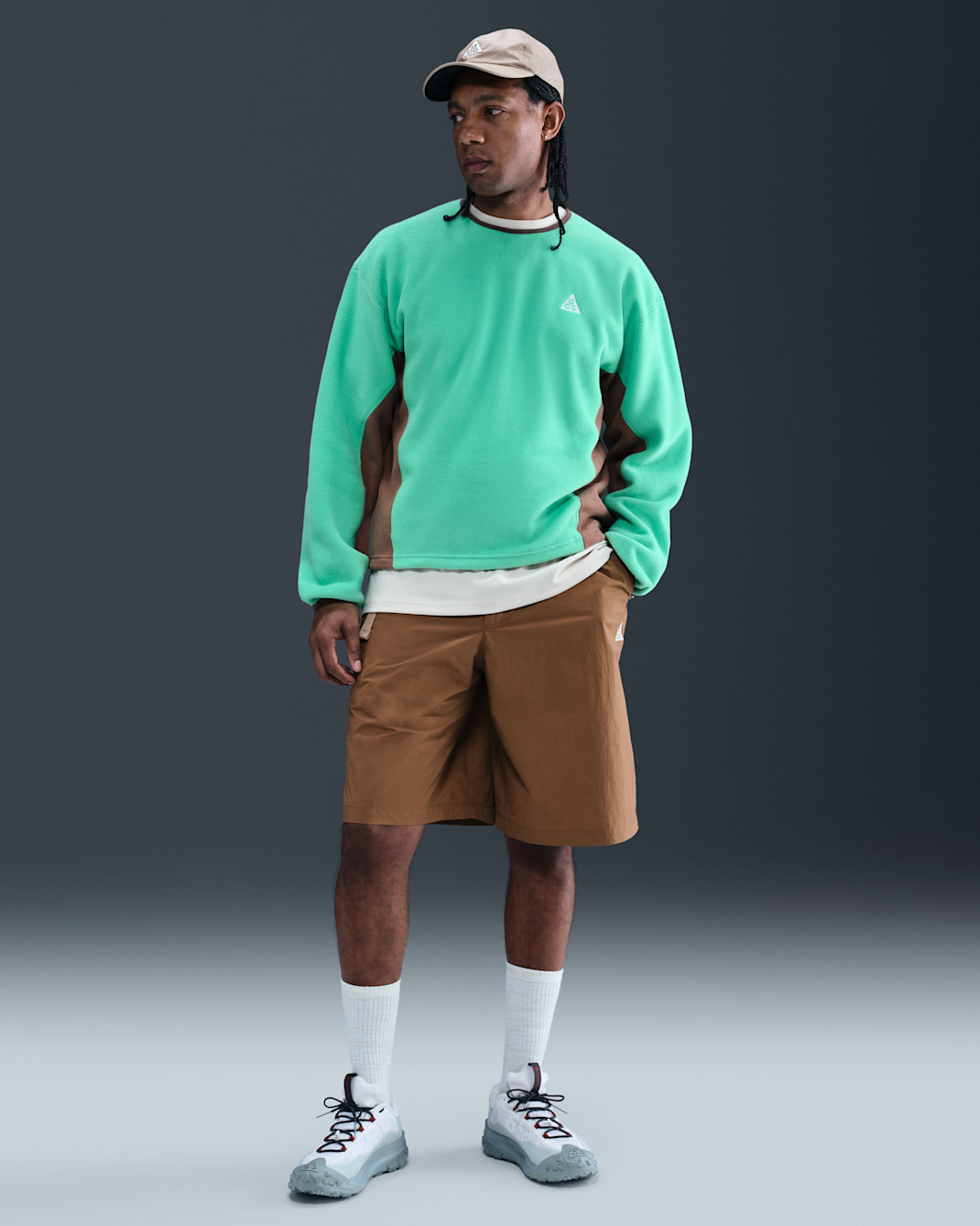 Nike ACG "Orb Weaver" UV Repel Oversized Shorts - Mosswood Brown/Parachute Beige/Light Khaki/Summit White