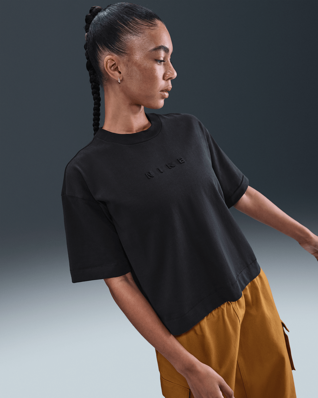 Nike Sportswear Women's Boxy Short-Sleeve T-Shirt - Black