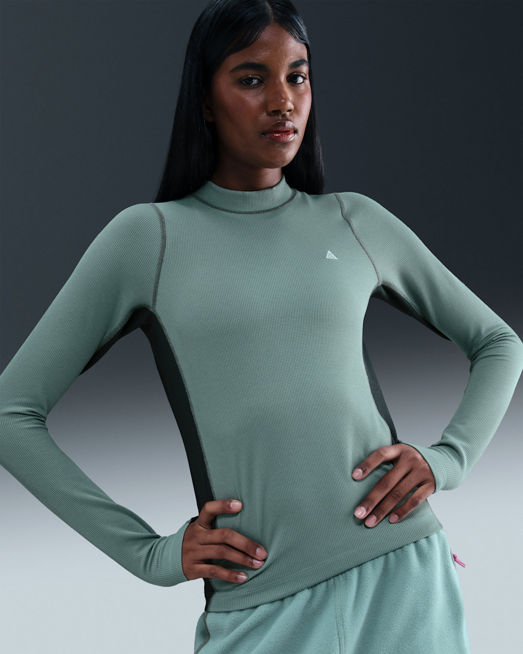 Nike ACG "Chinati" Dri-FIT-ADV-Funktionsunterwäsche mit langen Ärmeln (Damen) - Cannon/Seaweed/Clay Green/Summit White
