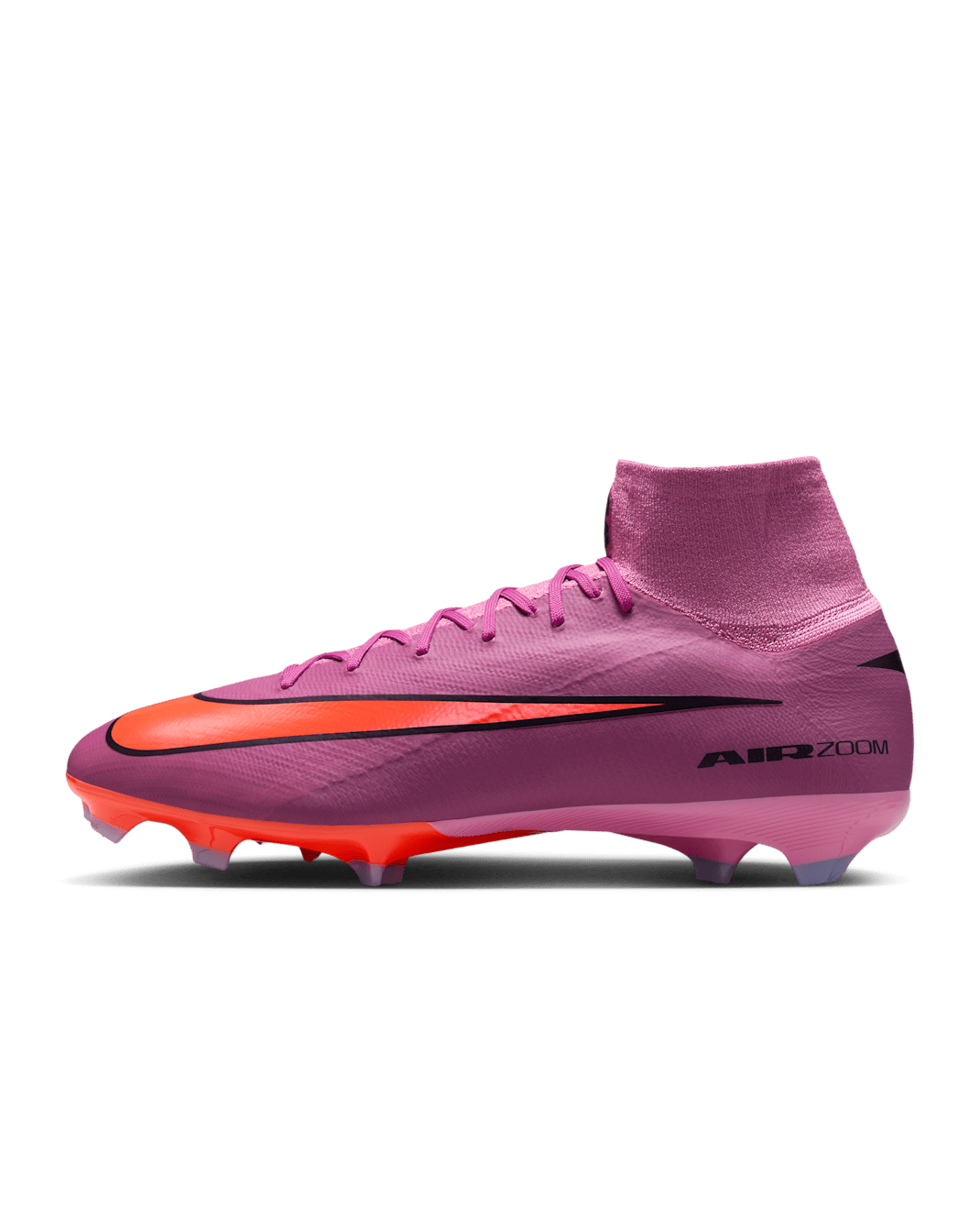 Chaussure de foot montante à crampons FG Nike Mercurial Superfly 10 Pro - Magic Flamingo/Total Crimson/Noir