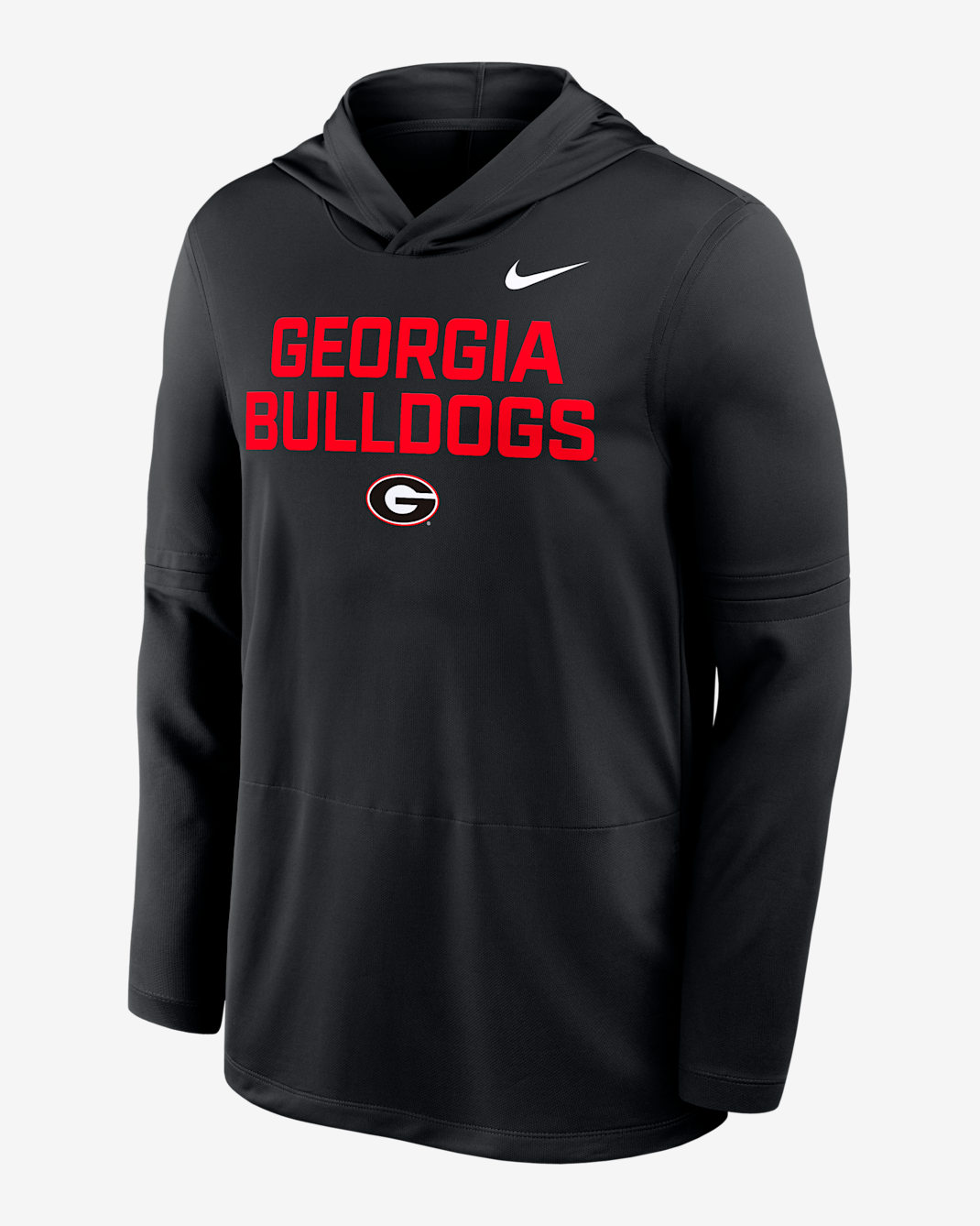 Georgia Sideline Men's Nike Dri-FIT College Long-Sleeve Hooded Top - Black