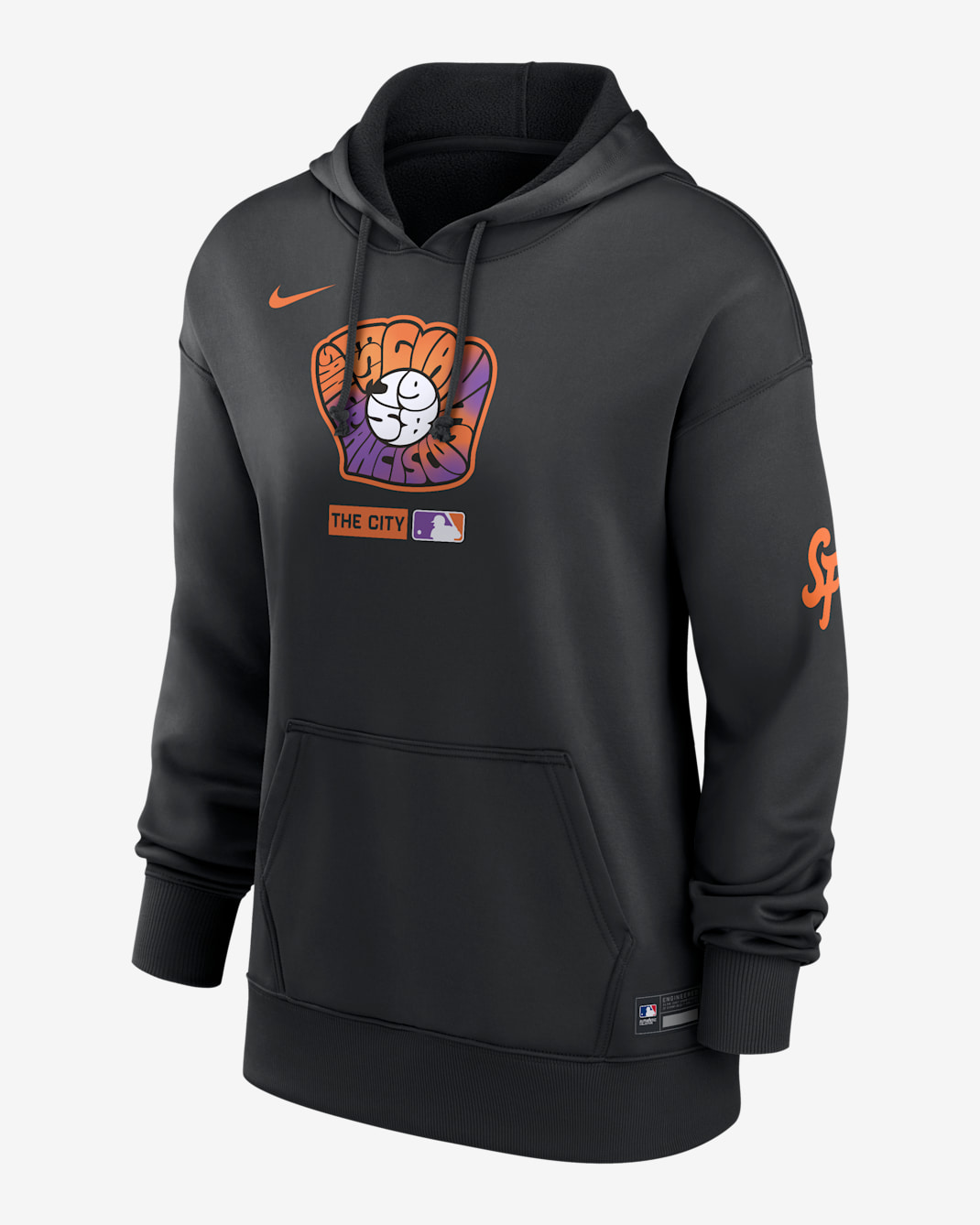 San Francisco Giants Authentic Collection City Connect Women's Nike Therma MLB Pullover Hoodie - Black