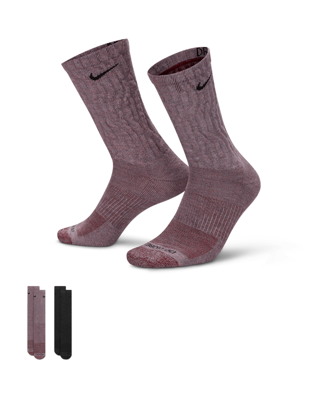 ถุงเท้าข้อยาวลดแรงกระแทก Nike Everyday Plus (2 คู่) - หลายสี