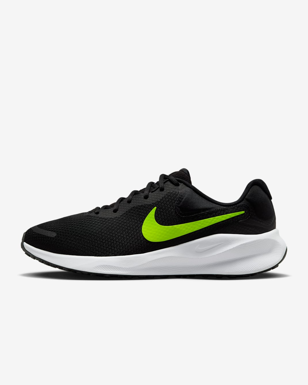 Tenis de correr en pavimento para hombre Nike Revolution 7 - Negro/Blanco/Volt