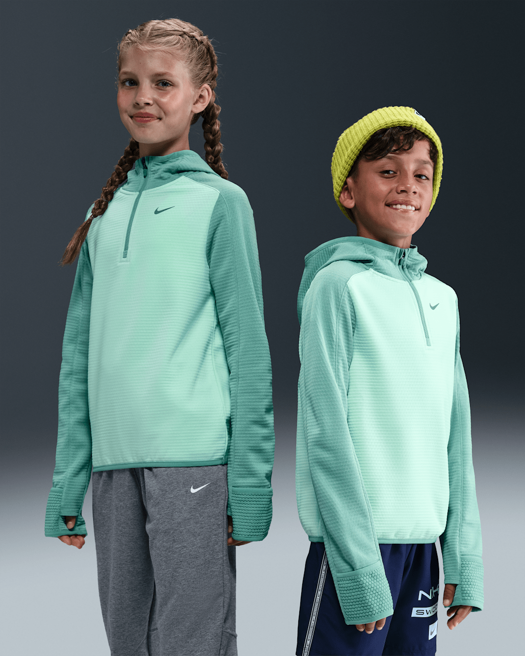 Nike Older Kids' Therma-FIT 1/4-Zip Top - Mint Foam/Cannon