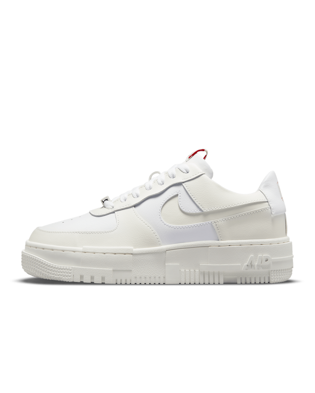 Nike Air Force 1 Pixel 女鞋 - 白色/University Red/Summit White/Summit White
