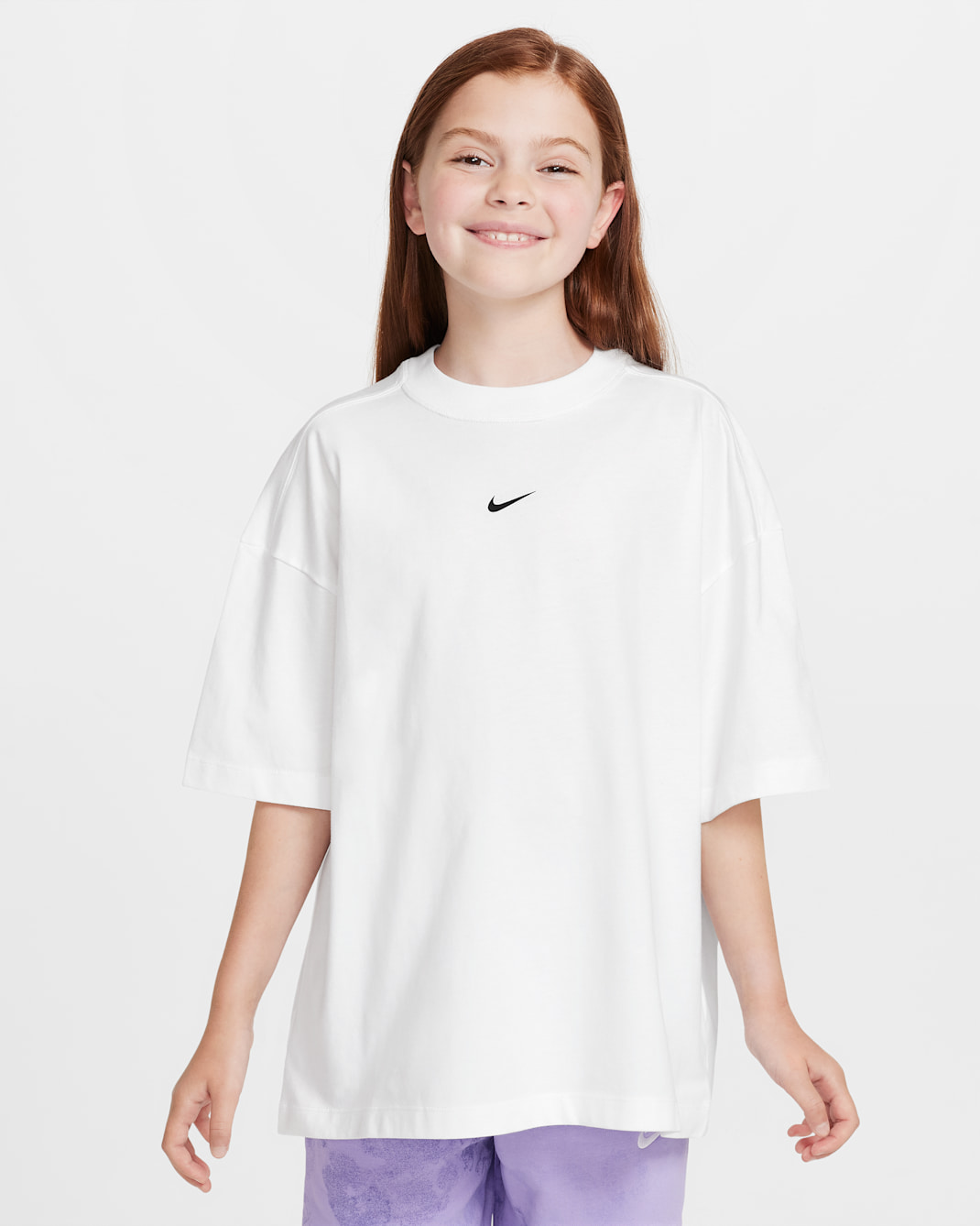 Nike Sportswear Big Kids' (Girls') Oversized T-Shirt - White