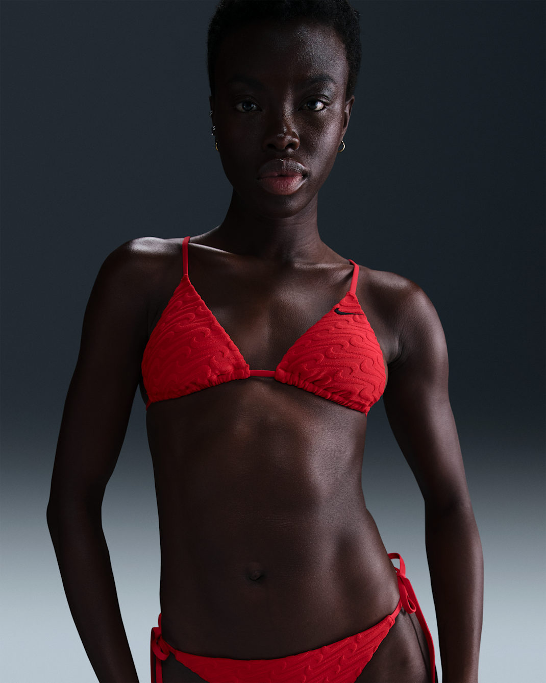 Nike Swim Swoosh Link Women's Terry Triangle Bikini Top - University Red