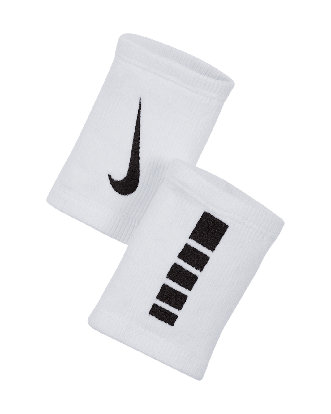 Nike Elite Doublewide Wristbands (2-Pack) - White/Black