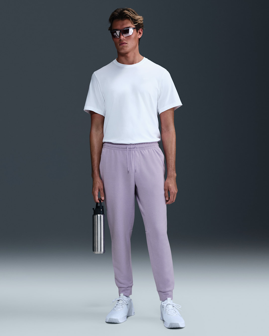Pantaloni jogger ad alte prestazioni Dri-FIT UV Nike Primary Fleece – Uomo - Hydrangeas/Heather/Hydrangeas