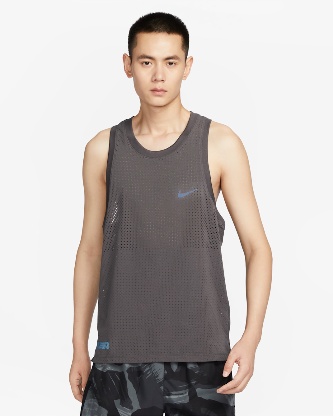Nike Dri-FIT Run Division Rise 365 Men's Running Tank Top - Medium Ash/Black