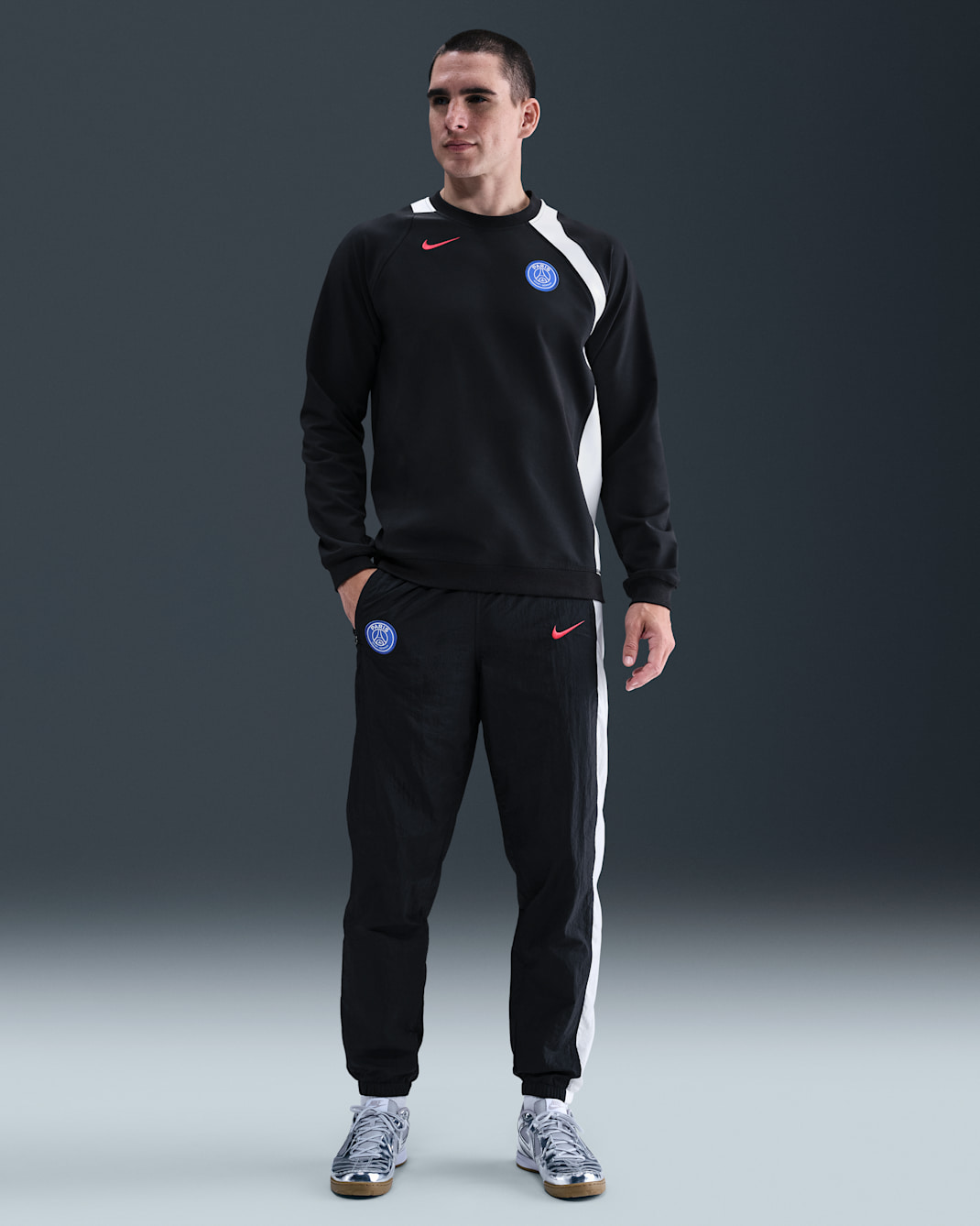Paris Saint-Germain Third Nike Total 90 Fußball-Trainingshose aus Webmaterial (Herren) - Schwarz/Weiß/Global Red