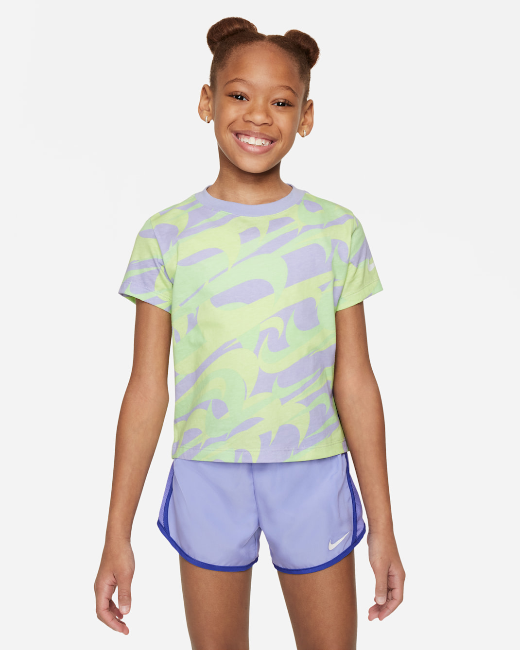 Nike Prep in Your Step T-shirt met graphic voor kleuters - Hydrangeas