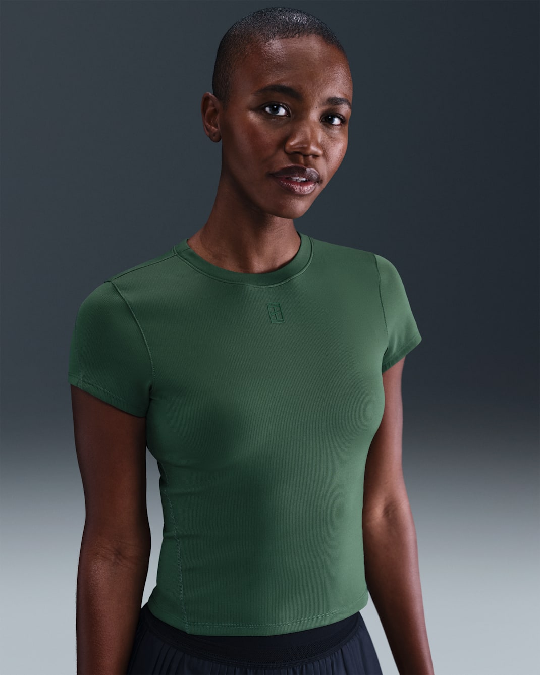 NikeCourt Advantage Women's Dri-FIT Short-Sleeve Tennis Top - Fir/Fir