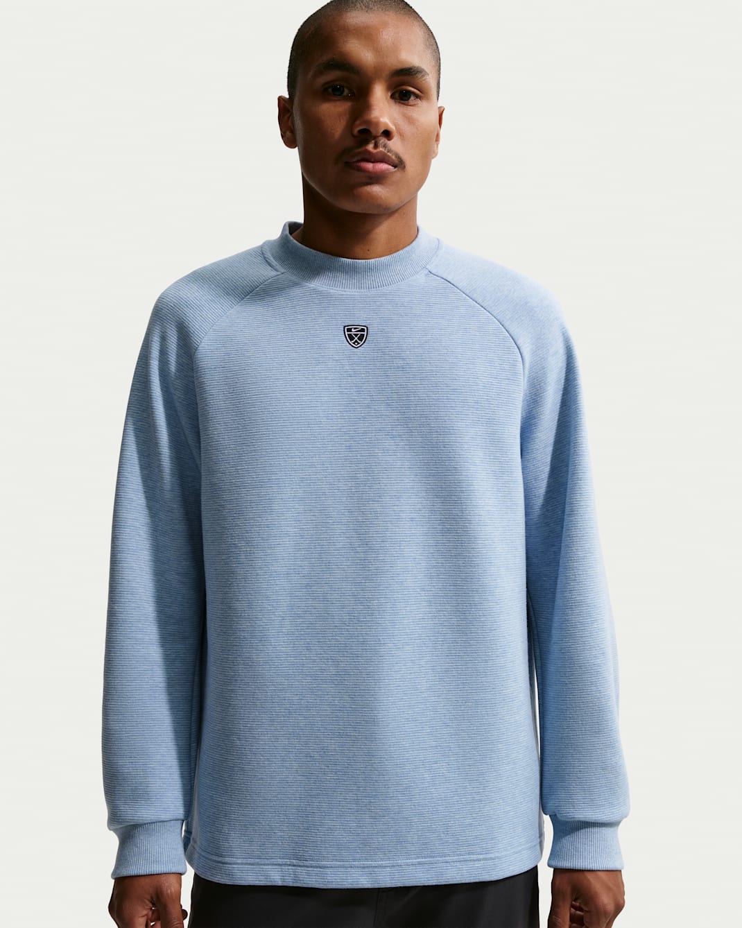 Nike Par Men's Therma-FIT Golf Crew-Neck Top - Work Blue/White/Black