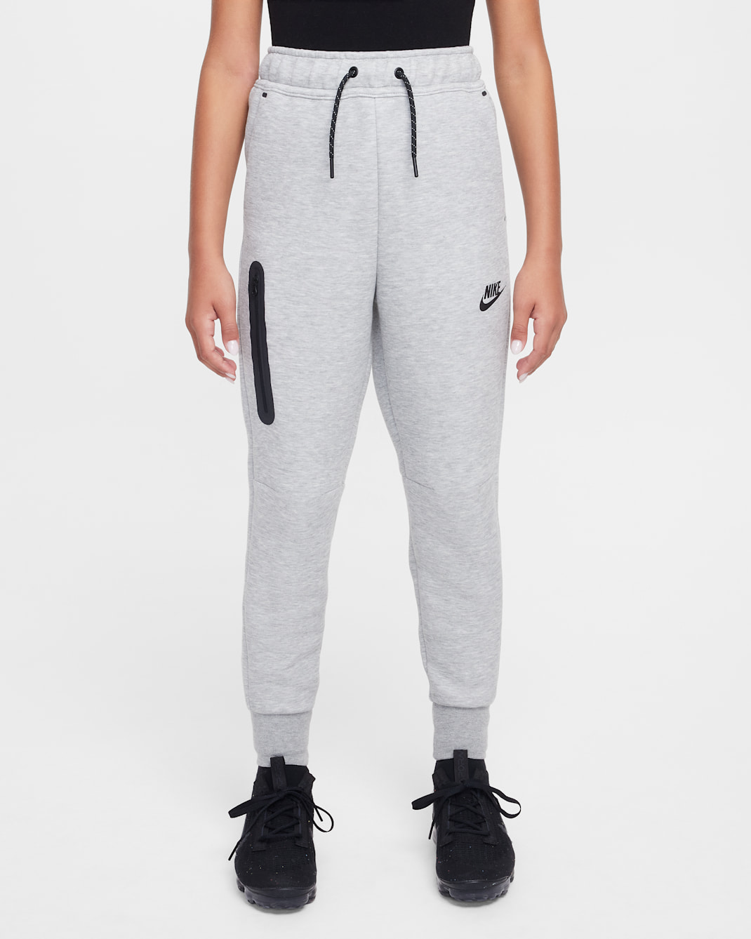 Nike Sportswear Tech Fleece Girls' Joggers - Dark Grey Heather/Black/Black/Black