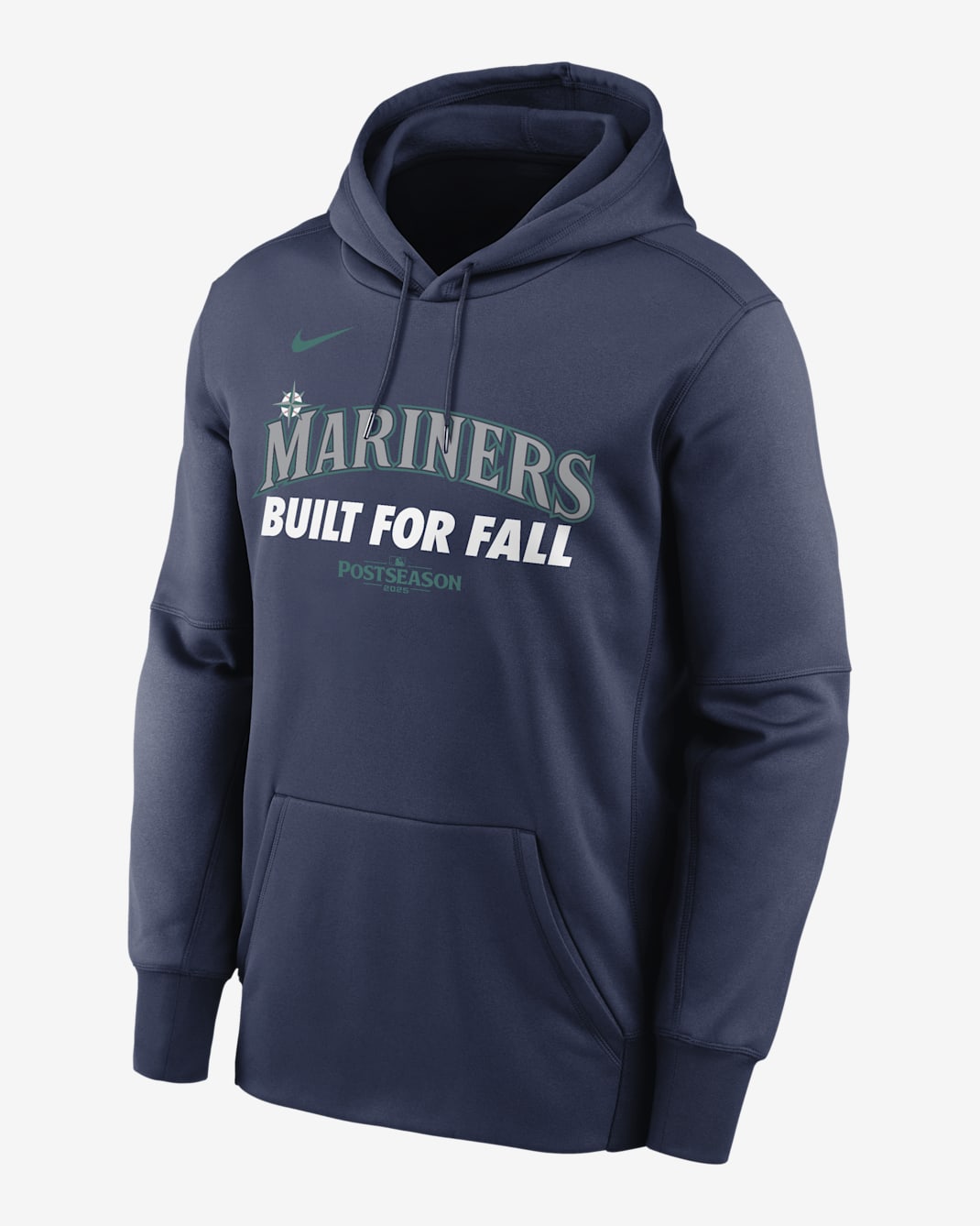 Seattle Mariners 2025 Postseason Authentic Collection Men’s Nike Therma MLB Pullover Hoodie - Navy