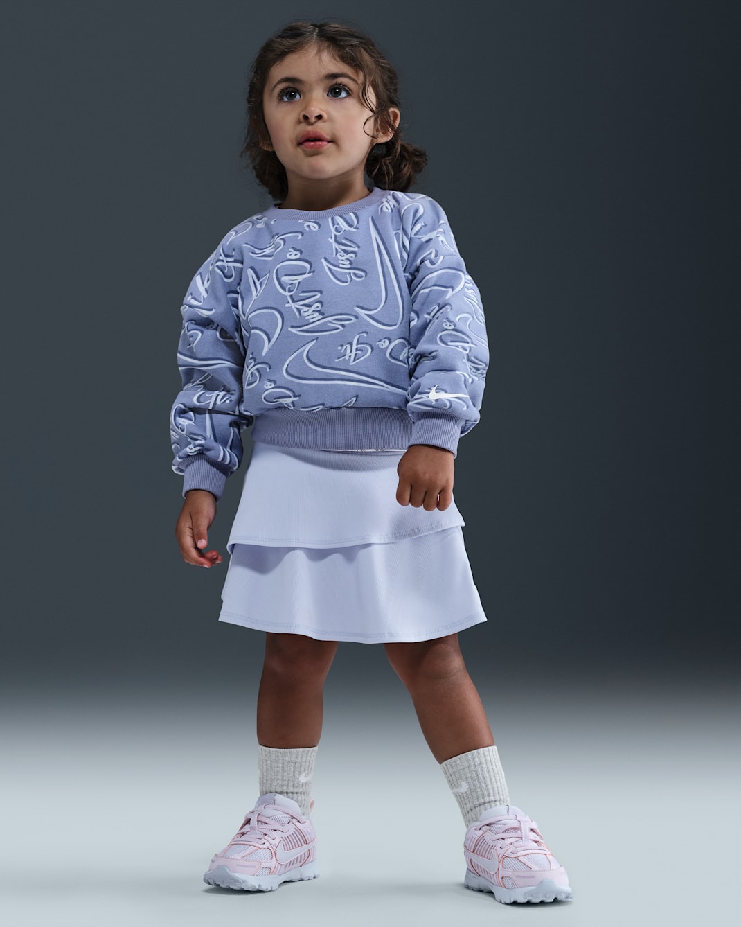 Nike Swoosh On Pointe Toddler Floral Futura 2-Piece Scooter Set - Ghost