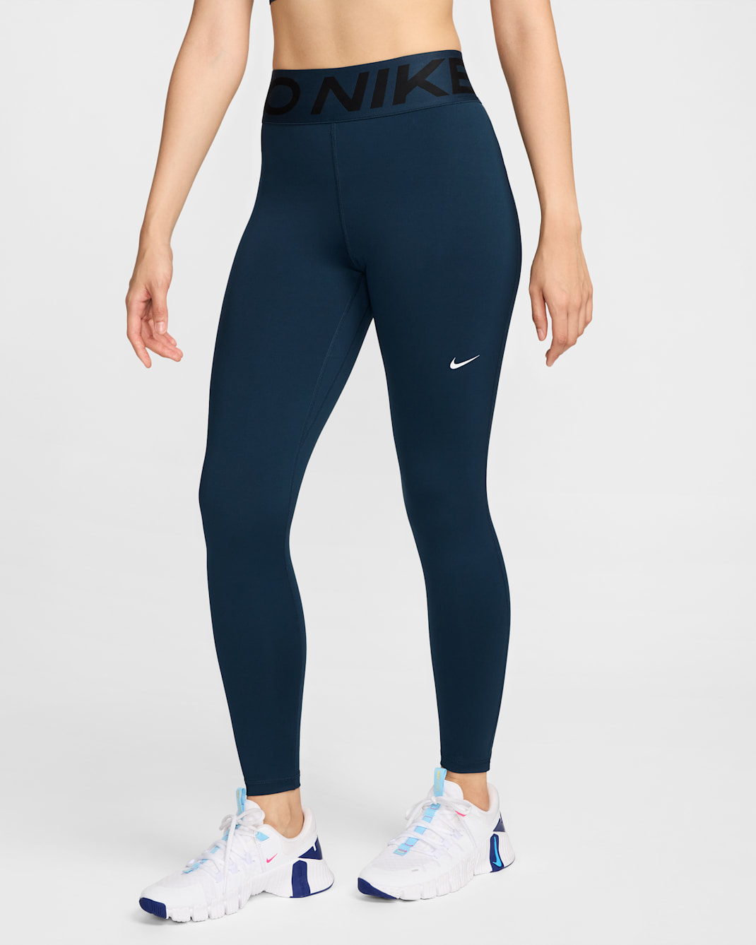 Nike Pro Sculpt Women's High-Waisted Full-Length Leggings - Armory Navy/White