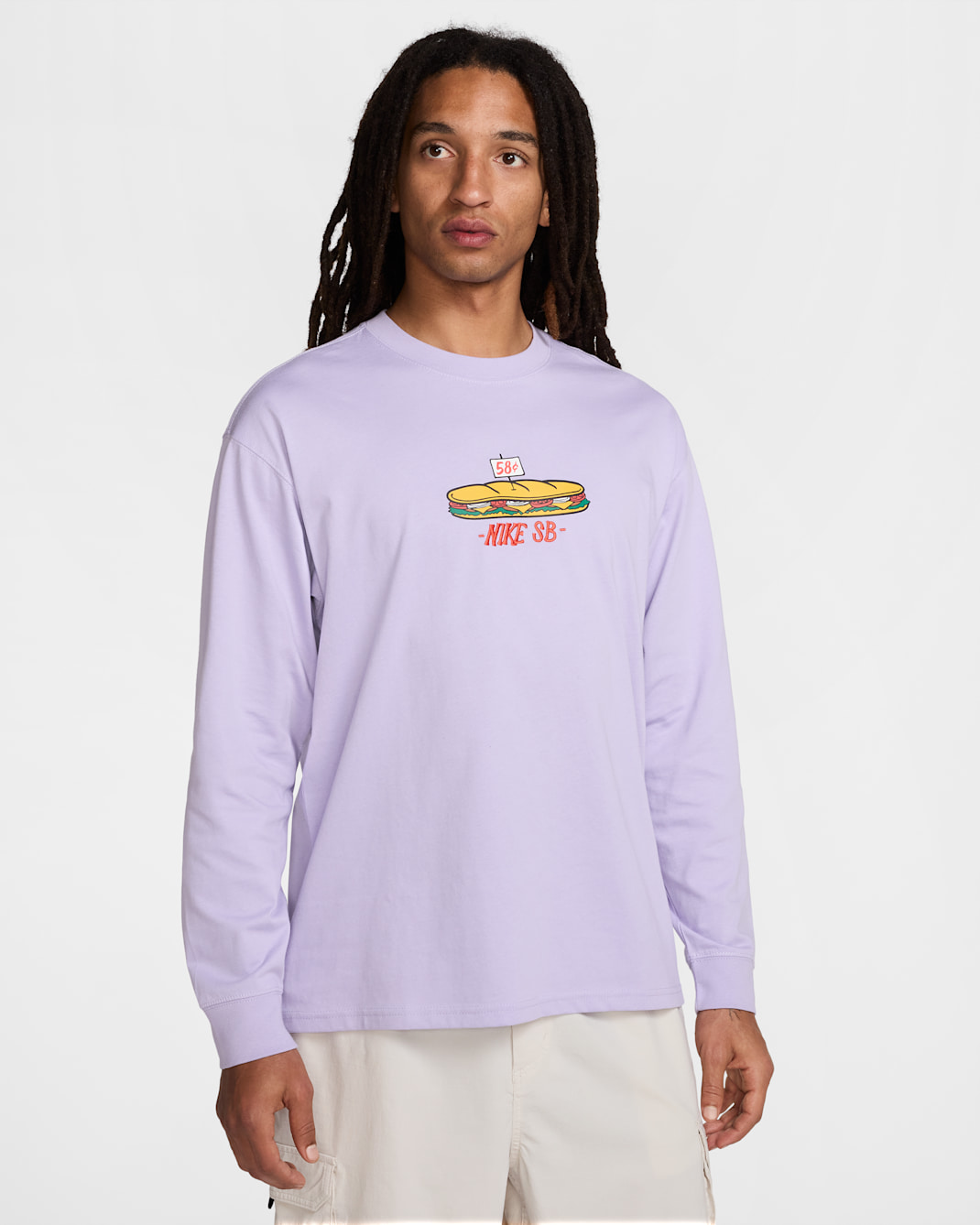 Nike SB Long-Sleeved Max90 Skate T-Shirt - Hydrangeas