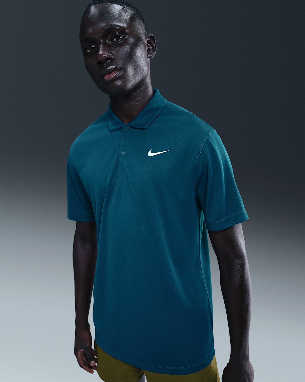 Ανδρική μπλούζα πόλο για τένις NikeCourt Dri-FIT - Blue Force/Λευκό