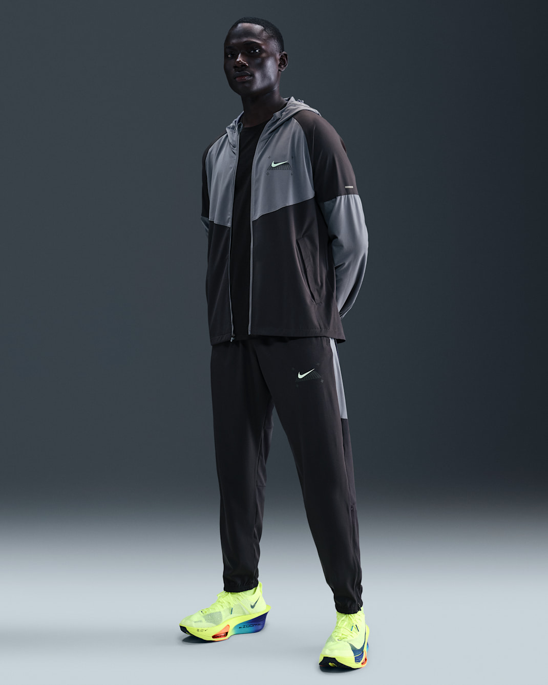 Vævede Nike Challenger-løbebukser til mænd - Anthracite/Cool Grey
