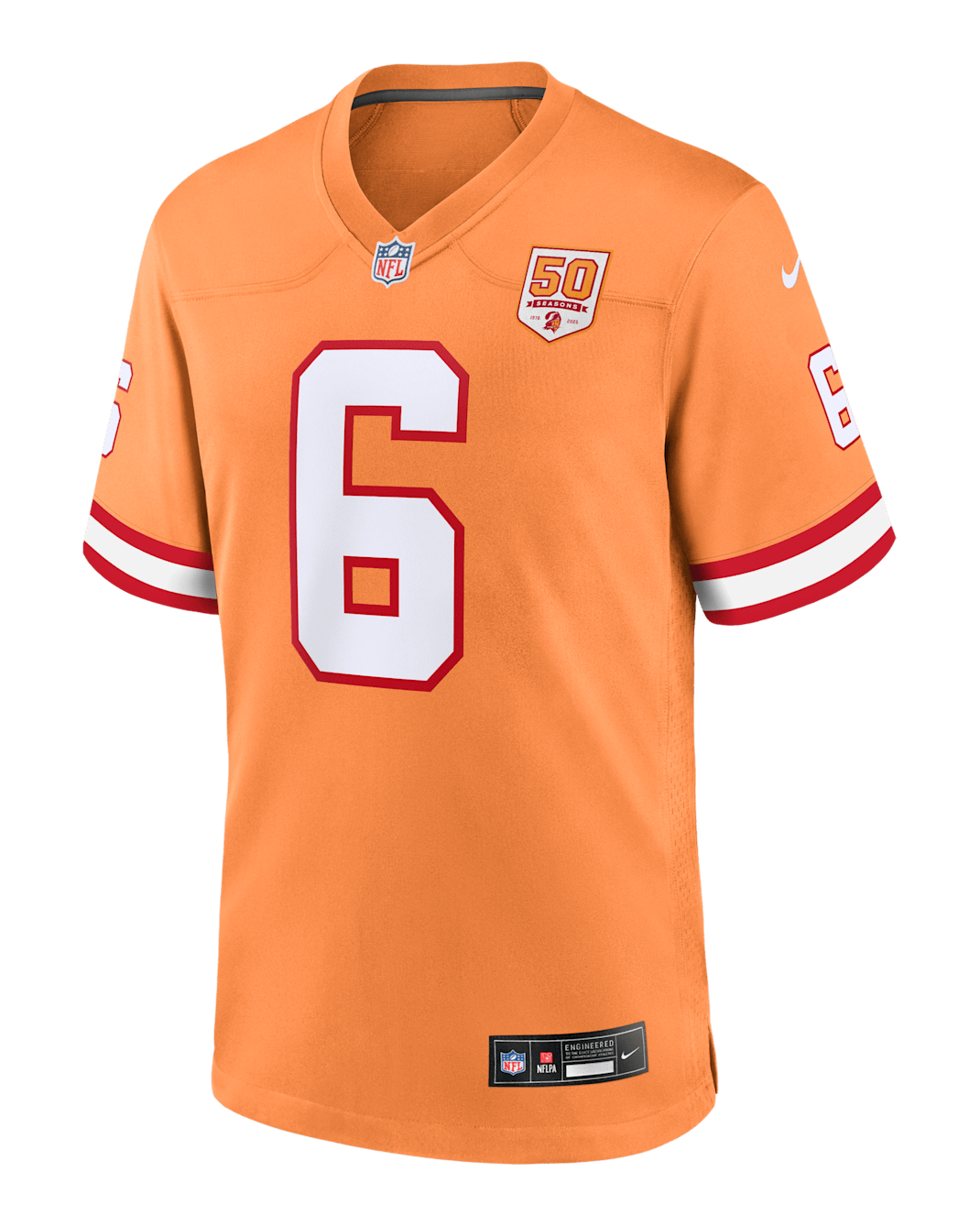 Baker Mayfield Tampa Bay Buccaneers 50th Anniversary Men's Nike NFL Game Jersey - Orange