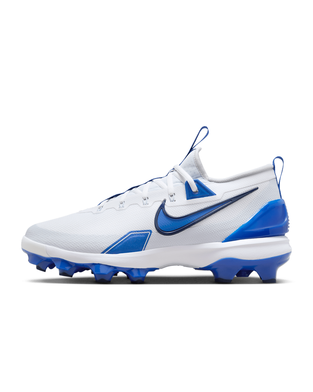 Nike Force Trout 9 Elite MCS Baseball Cleats - White/Football Grey/Midnight Navy/Hyper Royal