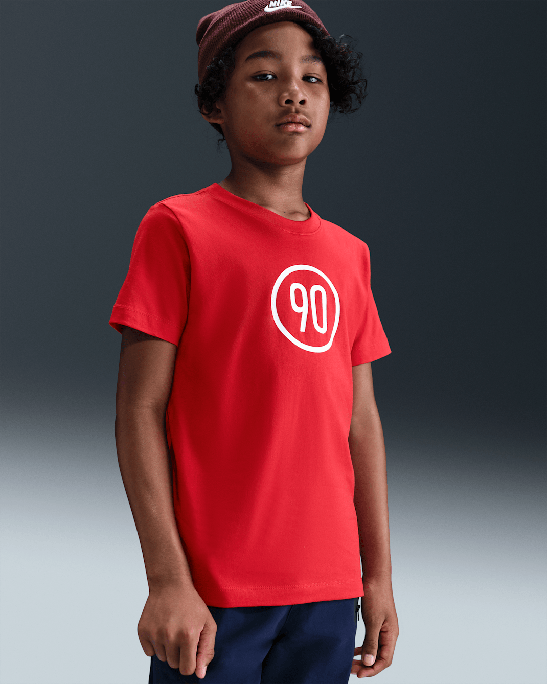 Nike Sportswear Total 90 Older Kids' T-Shirt - University Red