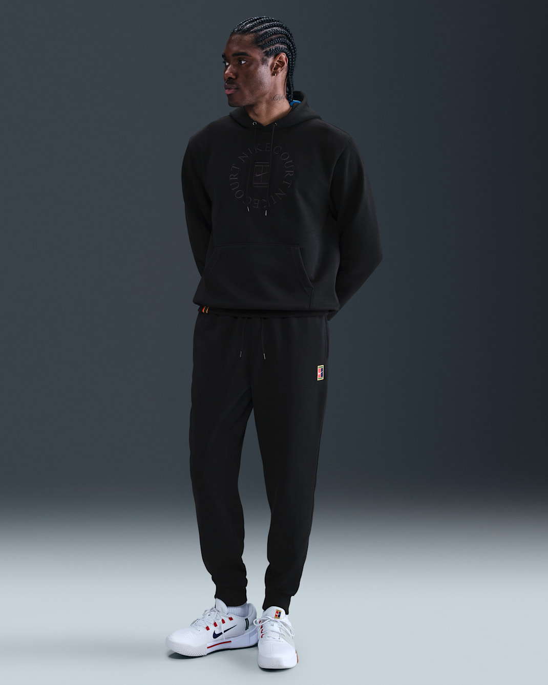 NikeCourt Heritage Men's Dri-FIT Fleece Tennis Joggers - Black