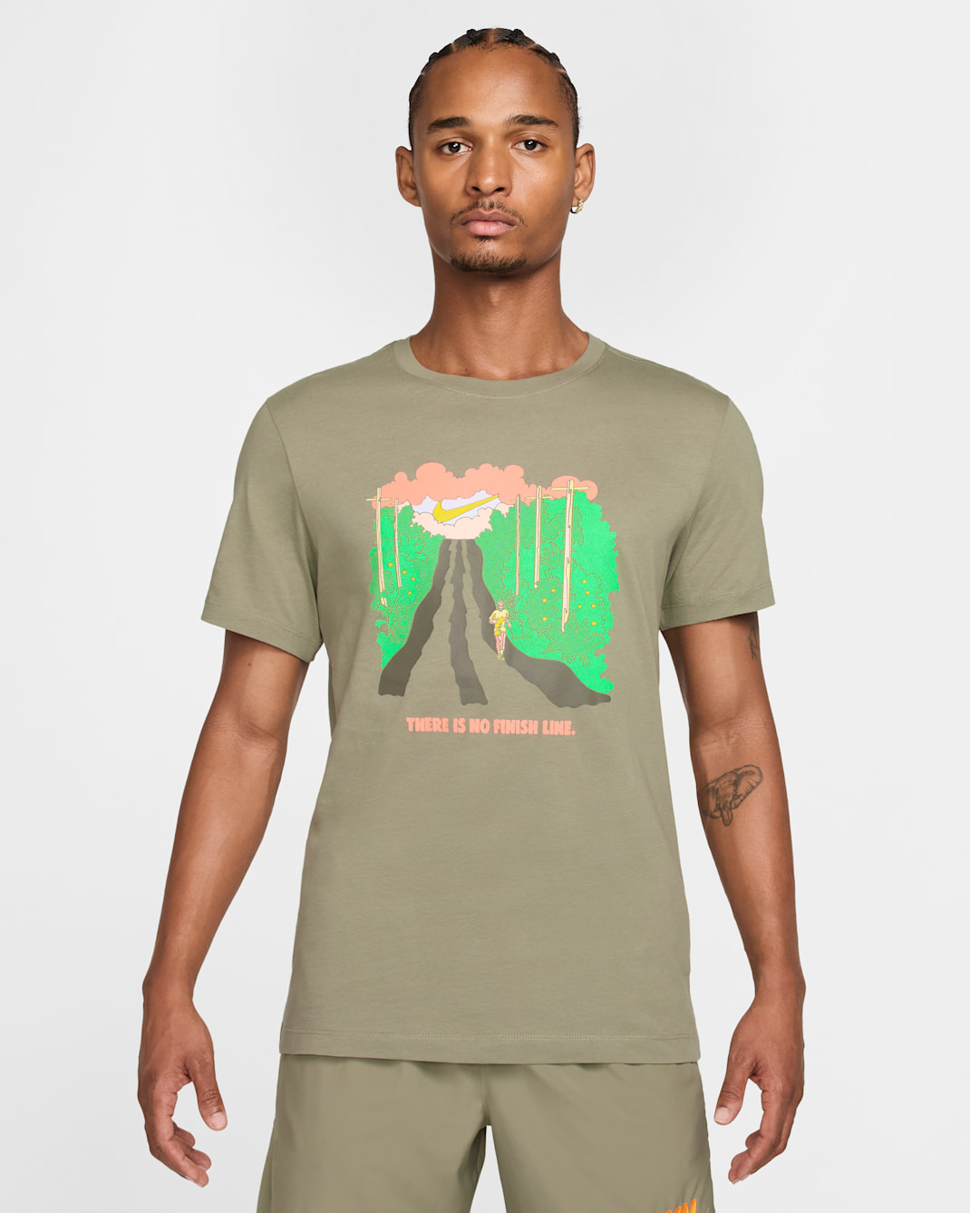 나이키 남성 러닝 티셔츠 - 라이트 아미