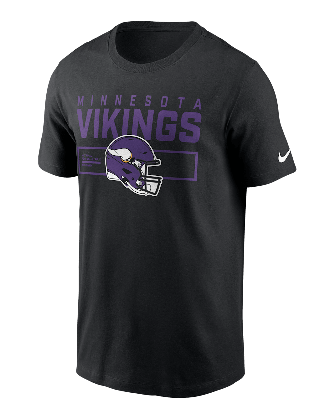 Minnesota Vikings Helmet Essential Men's Nike NFL T-Shirt - Black