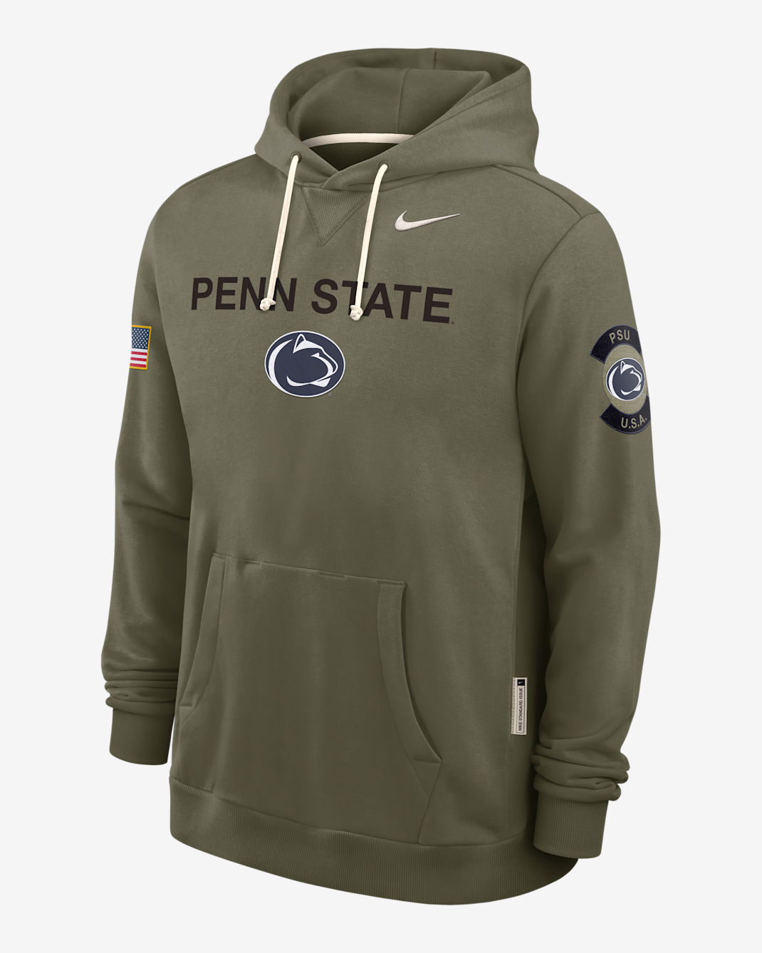 Penn State 2025 Military Appreciation Men's Nike Dri-FIT College Pullover Hoodie - Olive