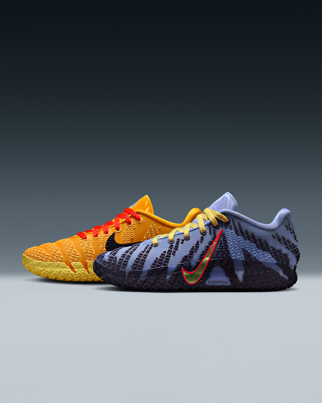 Tenis de básquetbol Ja 3 "Channel 12" - Oro universitario/Morado dinastía/Tinte volt/Amarillo suave