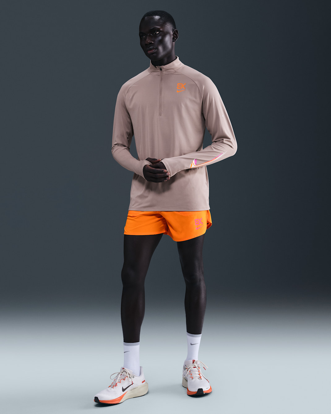 Nike Stride 'Eliud Kipchoge' Men's Dri-FIT 5" Brief-Lined Running Shorts - Bright Ceramic/Monarch