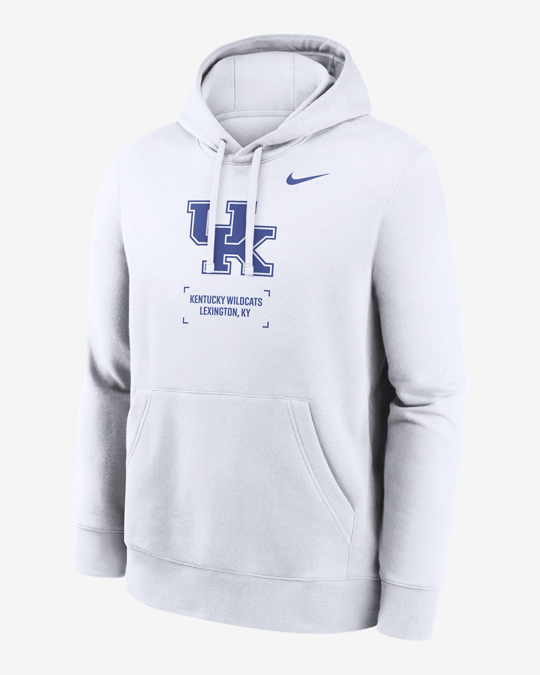 Sudadera con gorro sin cierre universitaria Nike para hombre Kentucky Club Basketball 2-Hit - Blanco