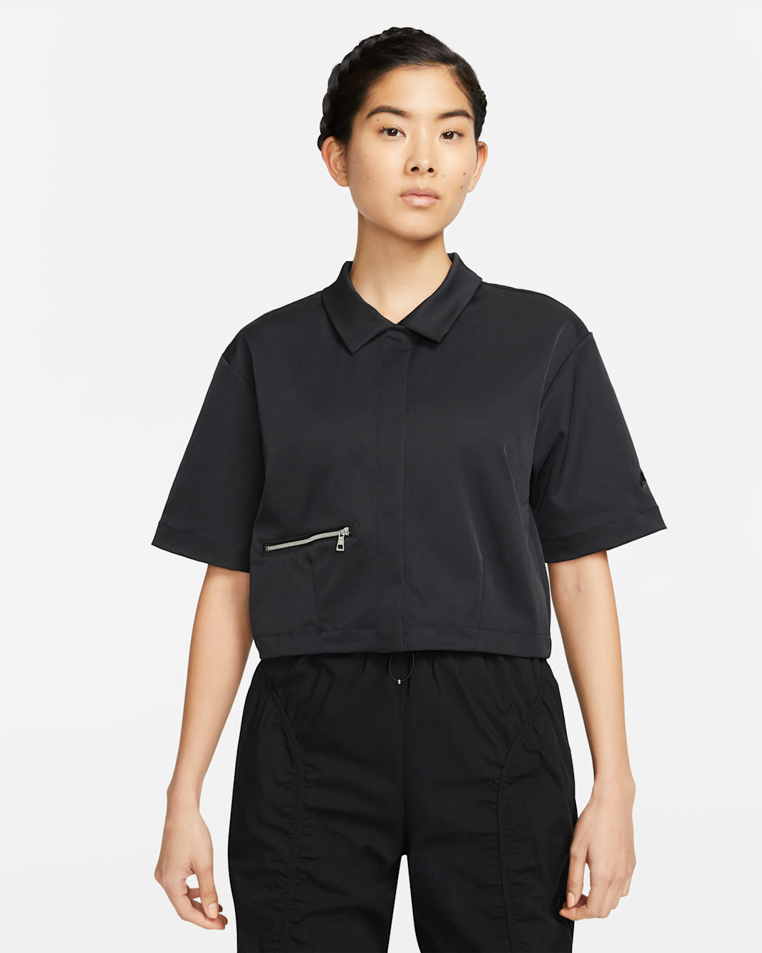 Nike Sportswear Dri-FIT Tech Pack Women's Woven Polo - Black/Black