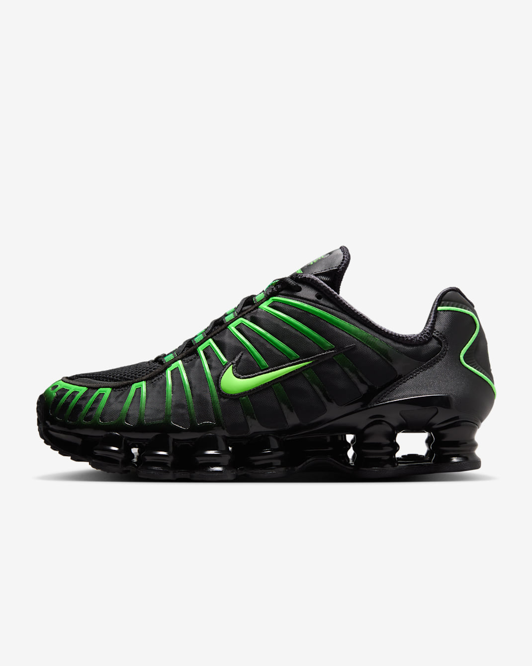 Tenis para hombre Nike Shox TL - Negro/Negro/Verde strike
