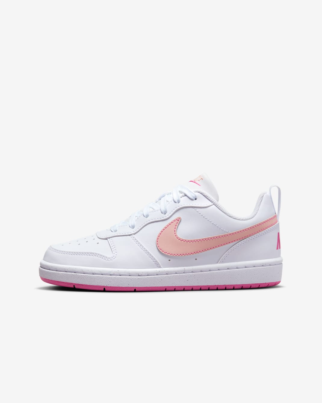 Nike Court Borough Low Recraft Older Kids' Shoes - White/Pinksicle/Arctic Orange